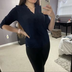 Calvin Klein Navy Blue Top